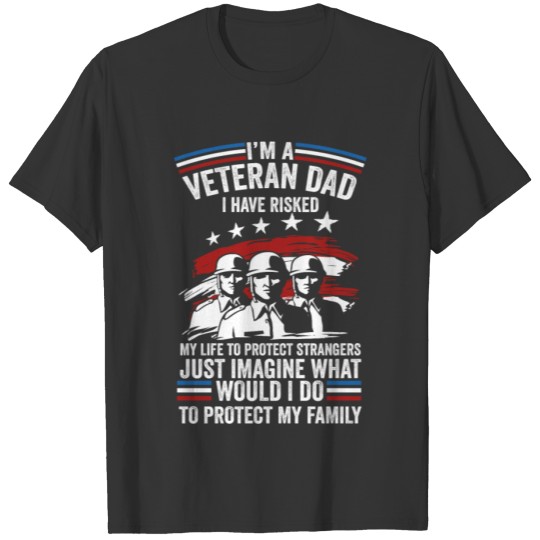 Military Papa Veteran Dad Army Father's Day Gift T Shirts