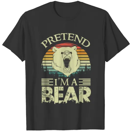 Bear Retro Dangerous Bear Brown Bear Wilderness T Shirts