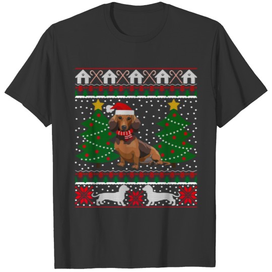 Dachshund Ugly Christmas Funny Holiday Dog Lover X T Shirts