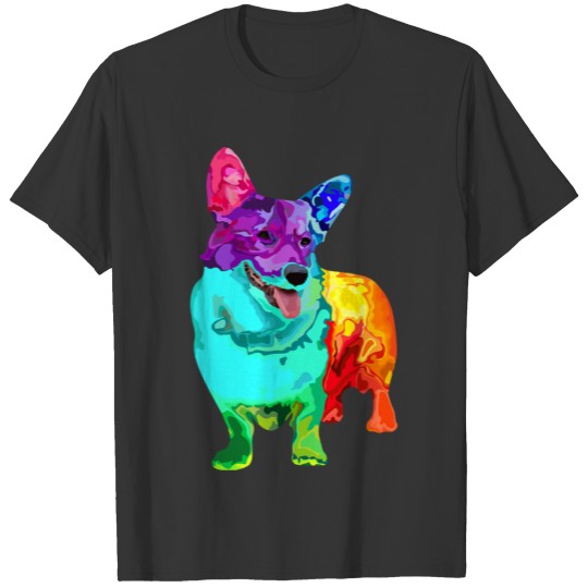 Dog Lover Welsh Corgi Colorful Corgi Men T-shirt