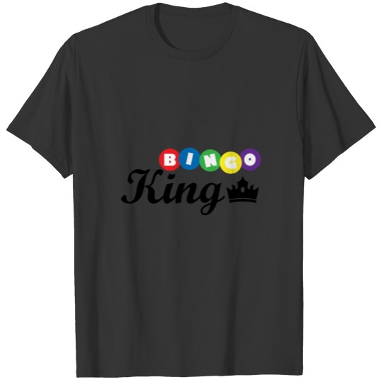 Bingo king gift saying pension grandpa T-shirt