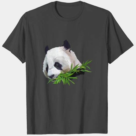 Good V Panda Eating Bamboo leaves T Shirts