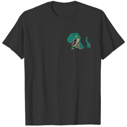 Dinosaur T-Rex Dino Tyrannosaurus Breast Pocket T Shirts