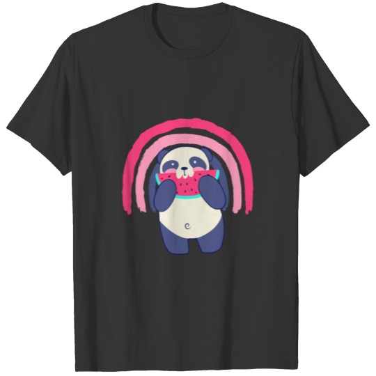 Rainbow Kids Kid Panda Illustration T-shirt