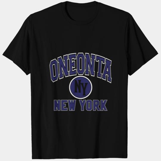 Oneonta Ny Varsity Style Navy Blue Print Gift T Shirts