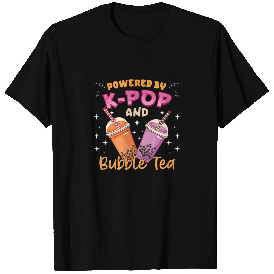 Powered By KPOP and Bubble Tea... K-Pop T Shirts