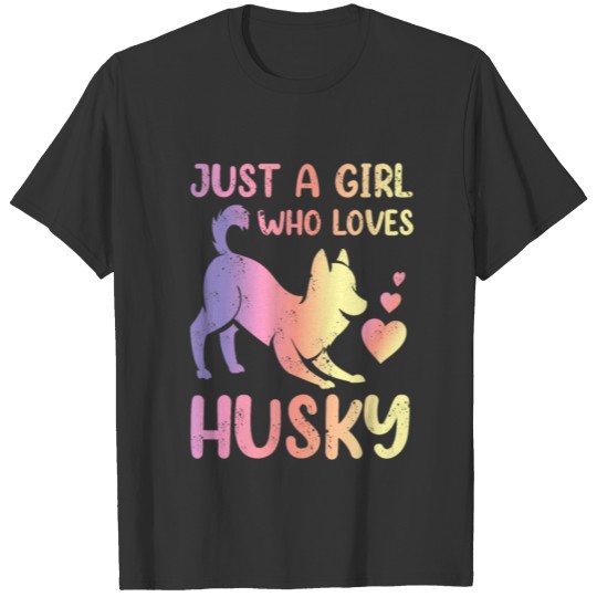 Just A Girl Who Loves Her Husky Young Woman T-shirt