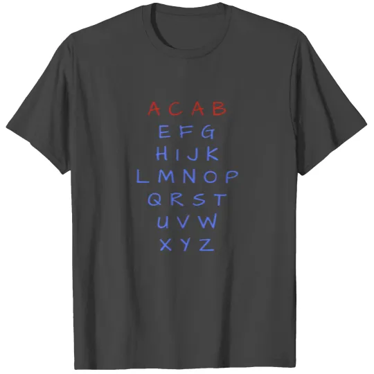 ACAB Alphabet T Shirts