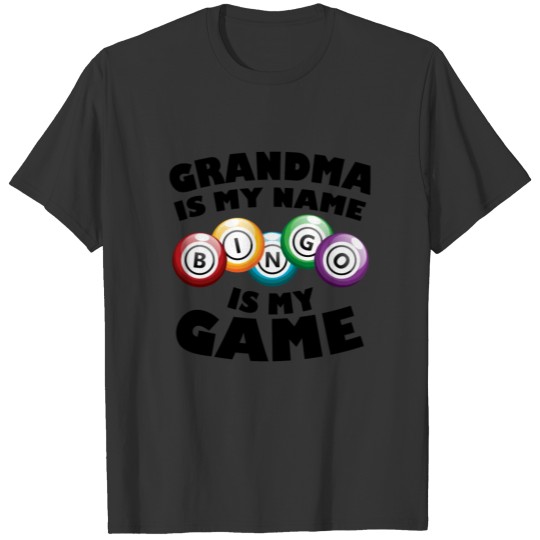 Grandma bingo game gift saying retirement grandpa T-shirt