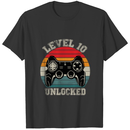 Level 10 Unlocked gamer birthday gift T-shirt