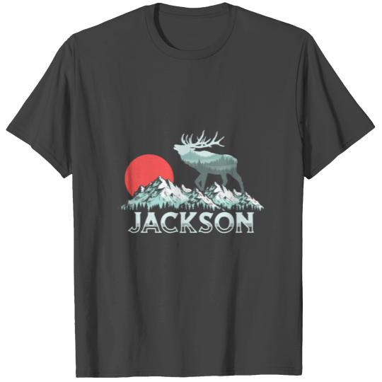 Vintage Jackson Hole Elk Hunter Conservation Retro T Shirts