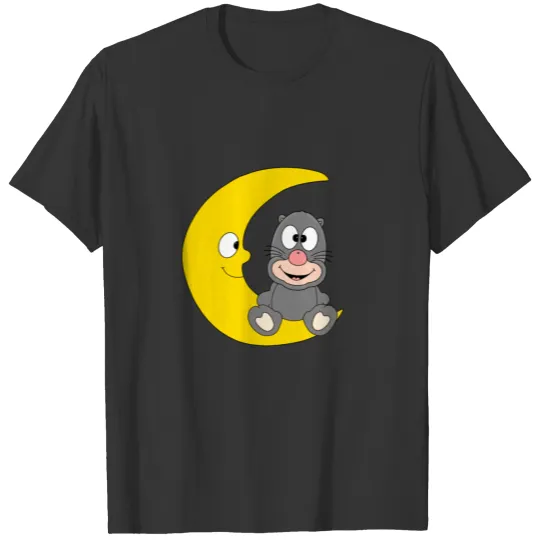 Mole - Moon - Animal - Kids - Comic T Shirts