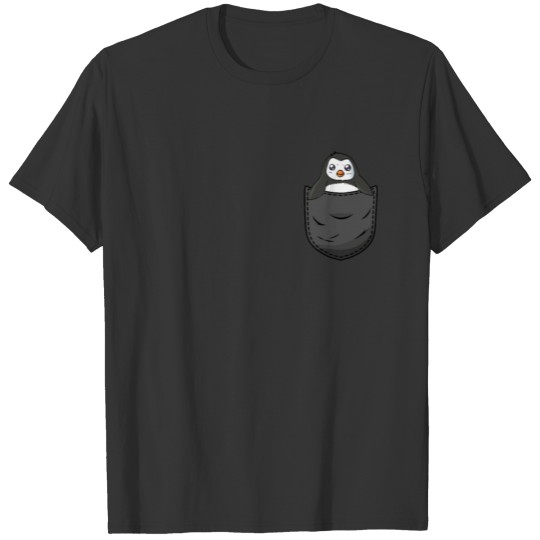 Penguin Pocket Funny Animal Pocket Gift T-shirt