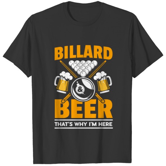 BILLIARDS BEER POOL SNOOKER PLAYER GIFT IDEA T-shirt