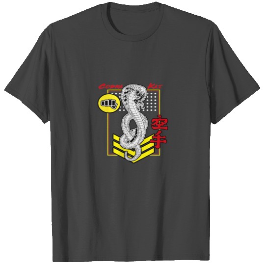 Cobra Kai Kanji Cobra Patch Graphic T Shirts
