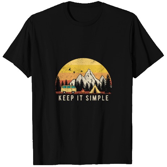 Keep It Simple Travel Camping Hiking Van Caravan M T Shirts