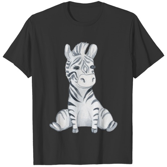 Cute Zebra Watercolor Gift T Shirts