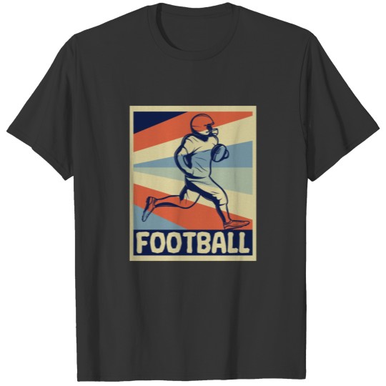 American Football Quarterback Retro Vintage Style T-shirt