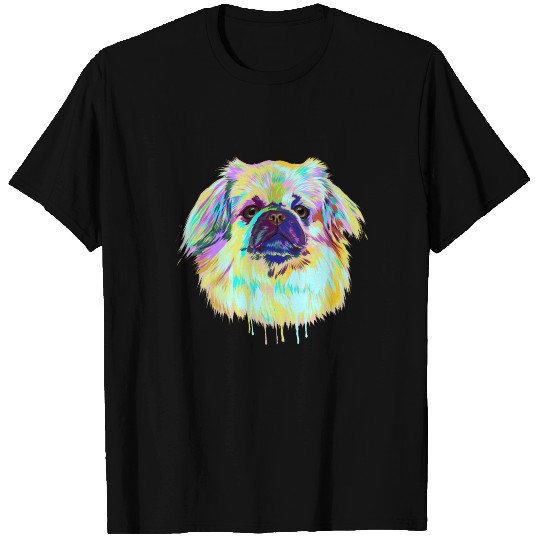 Splash Tibetan Spaniel Dog T Shirts