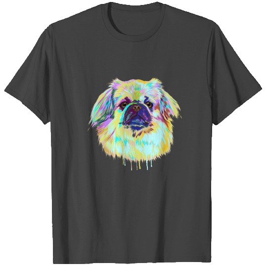 Splash Tibetan Spaniel Dog T Shirts