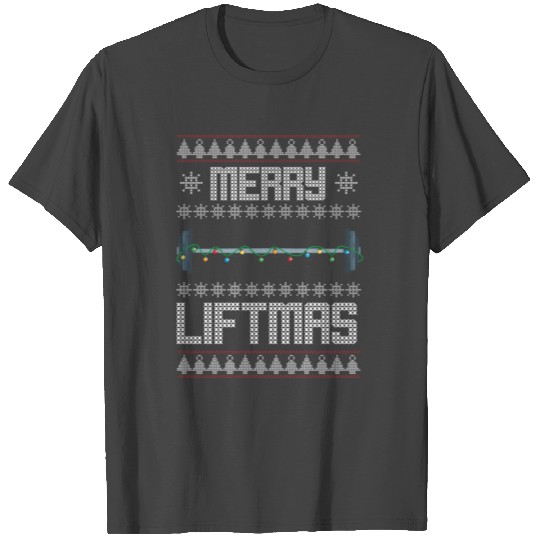 Christmas Merry Liftmas Gym Equipment Funny Xmas T Shirts