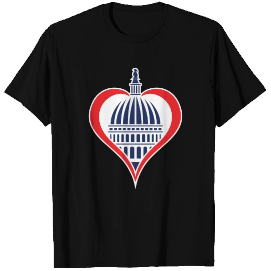 Washington DC Capitol Dome with Heart T Shirts
