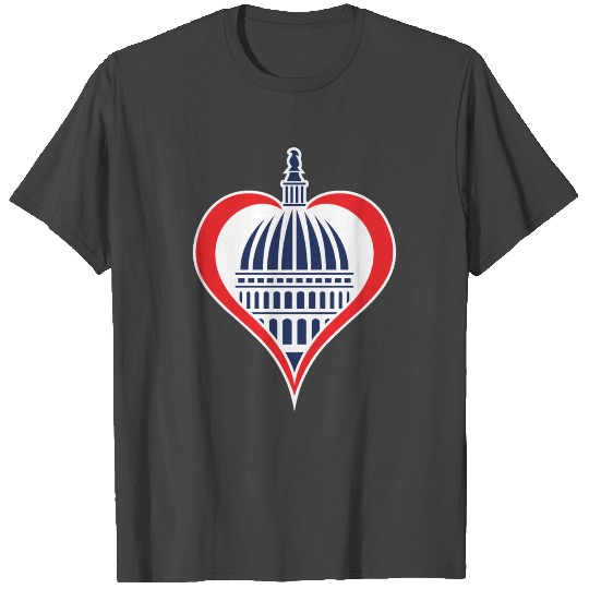 Washington DC Capitol Dome with Heart T Shirts