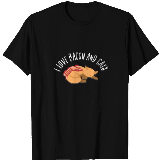 I Love Bacon And Cats T Shirts
