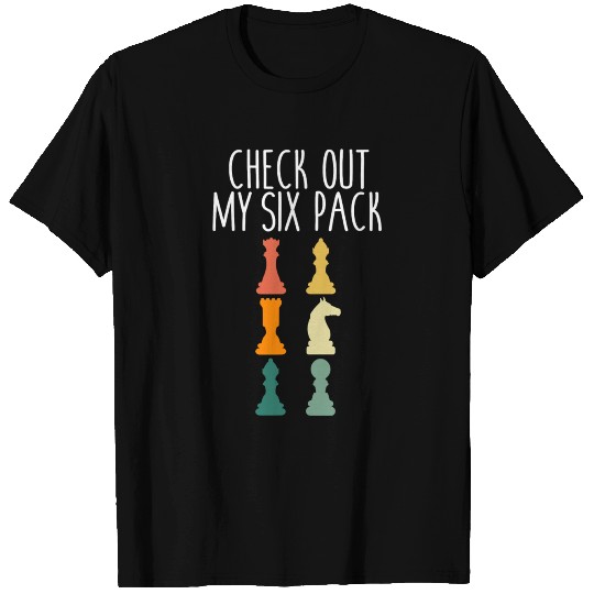 Check Out My Six Pack Chess Club Chess Player T Shirts
