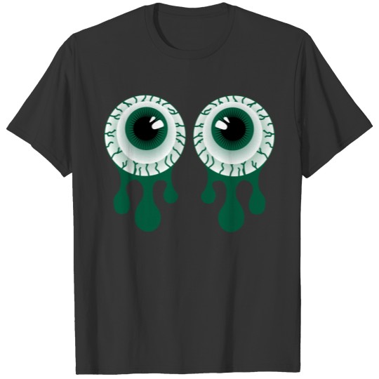 Eyes, eyeball, optics, glasses green T-shirt