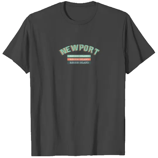 Newport Rhode Island Retro Vintage Colors Gift, T Shirts
