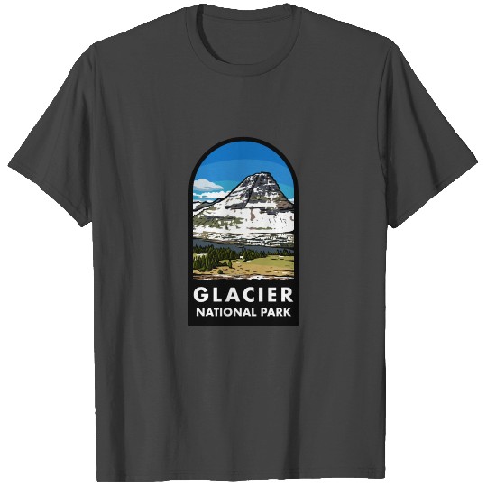 Glacier National Park Badge T Shirts