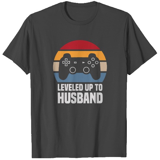 Leveled Up To Husband For Him Newly Married Couple T Shirts