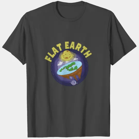 Flat Earth Disc Earth Theory for a Conspiracy T Shirts