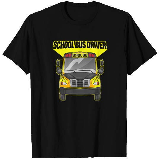 School Bus Driver Driving Yellow Bus T Shirts
