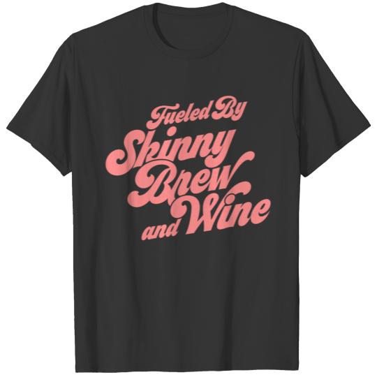 Fueled By Skinny Brew. Coral T-shirt