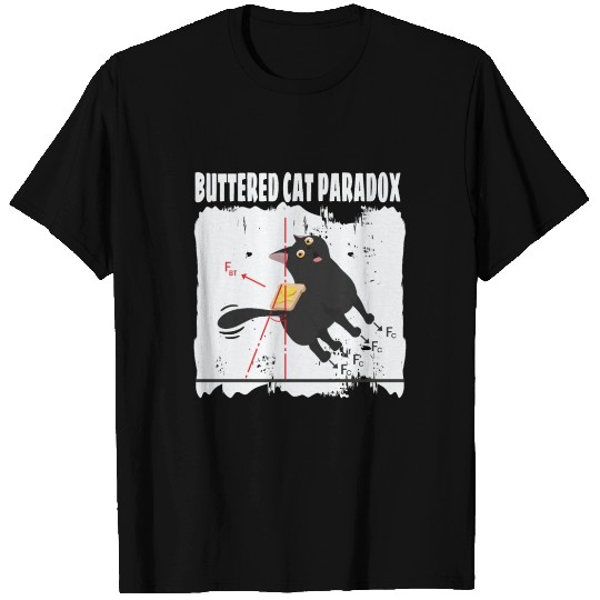Buttered Cat Paradox Math Physics Cat T Shirts