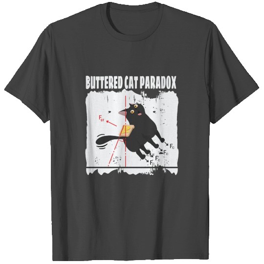 Buttered Cat Paradox Math Physics Cat T Shirts