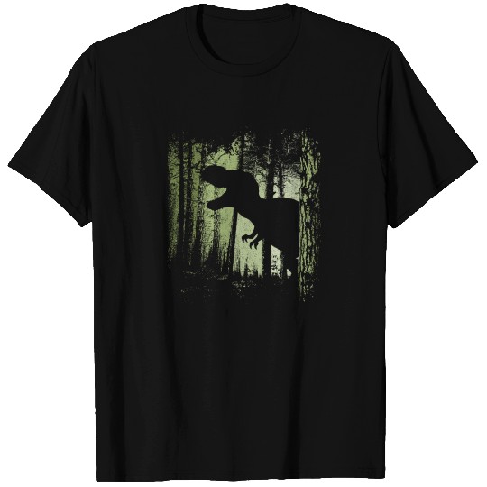 T-Rex Shadow in Twilight Forest Tyrannosaurus T Shirts