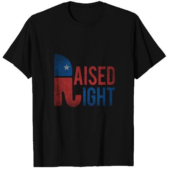Vintage Raised Right Republican T Shirts