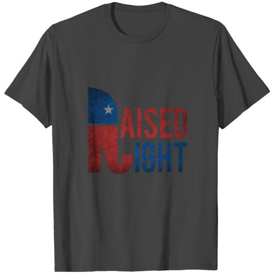Vintage Raised Right Republican T Shirts