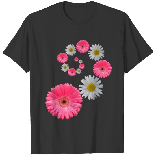 daisy pink flowers daisies bloom floral blooming T Shirts