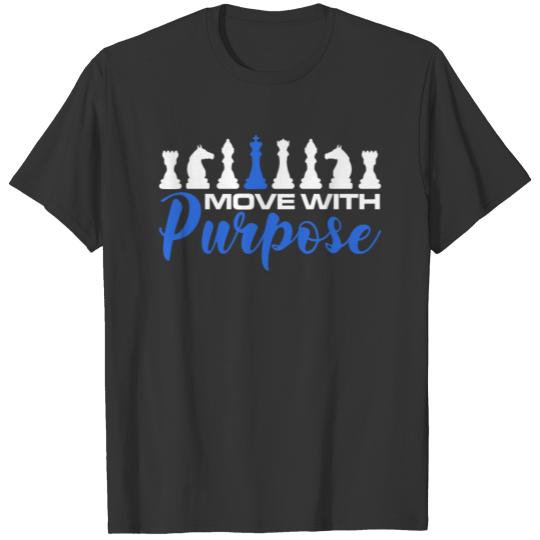 Move With Purpose Bishop Checkerboard Strategy T Shirts