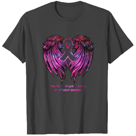 Faith hope love breast cancer awareness pink T Shirts