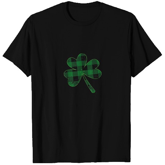 Shamrock Buffalo Plaid St Patricks Day Gift Idea T Shirts