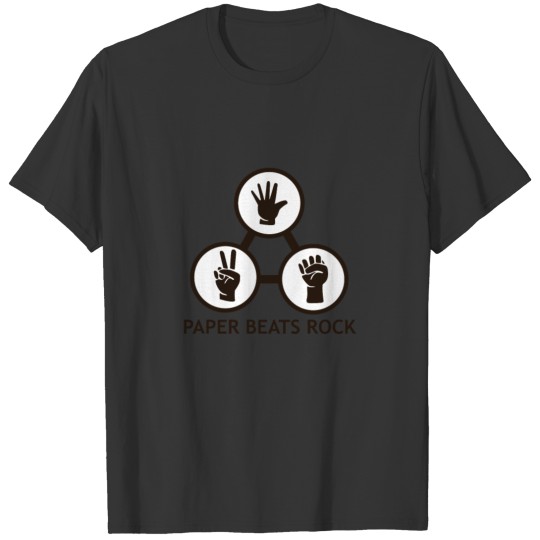 Paper Beats rock Games T Shirts
