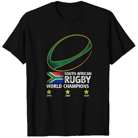 South African Rugby Bokke Triple World Champions 2 T Shirts