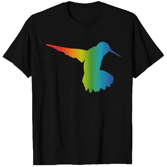 Rainbow gradient hummingbird simple T Shirts