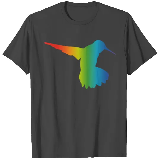 Rainbow gradient hummingbird simple T Shirts