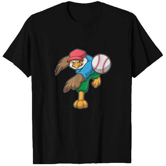 Hawk at Baseball with Baseball bat T Shirts